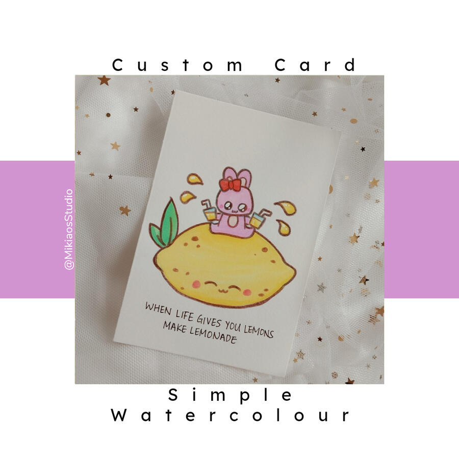Custom Watercolour Card